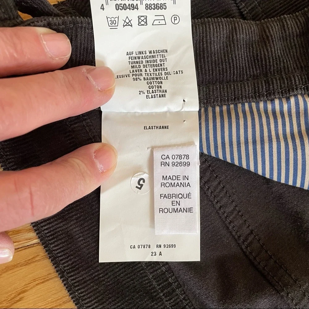 ❤️SOLD❤️ MENS 1920 GARDEUR CASUAL DARK BROWN CORDUROY PANTS JEANS STYLE 34/30 - Picture 9 of 11